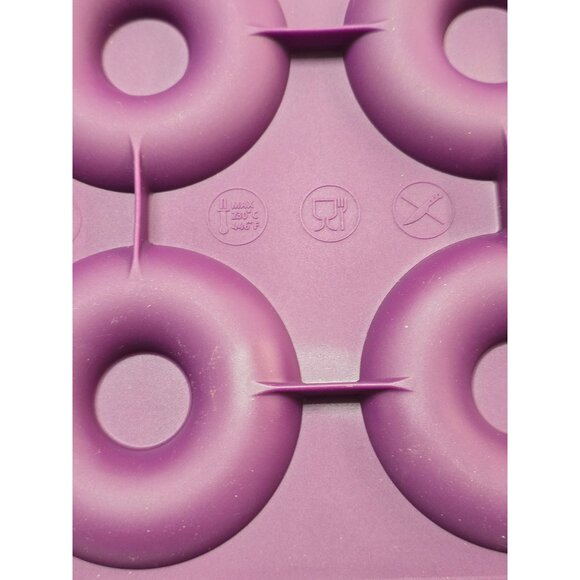 Epicure Perfect Portion Donut & Bagel Baking Pan Silicone Purple - Picture 5 of 6